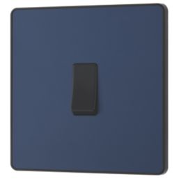 British General Evolve 20 A  16AX 1-Gang 2-Way Light Switch  Blue with Black Inserts