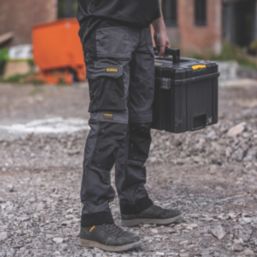 DEWALT Cambridge Coolmax Work Trousers Black/Grey 30" W 31" L