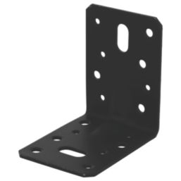 Magnodur Reinforced Angle Brackets Black 90mm x 90mm x 65mm 10 Pack