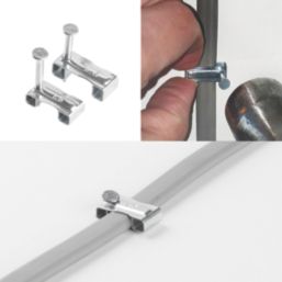 D-Line Grey P-Shape Cable Clips T&E 1.5 & 2.5mm² 1000 Pack