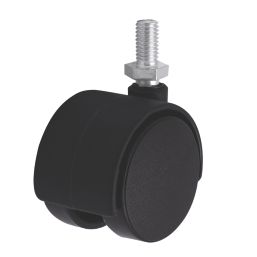 Essentials Twin Wheel Swivel Castors 41mm Black 4 Pack
