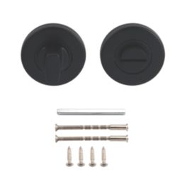 Eclipse  Fire Rated Standard WC Thumbturn Set Matt Black 52mm