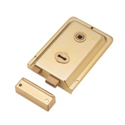 Smith & Locke  Rim Lock Polished Brass 105mm x 81mm