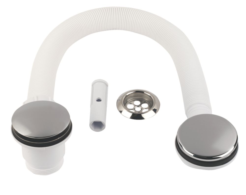 McAlpine CBWF70CB Clicker Waste Bath Trap Chrome Effect 70mm Screwfix