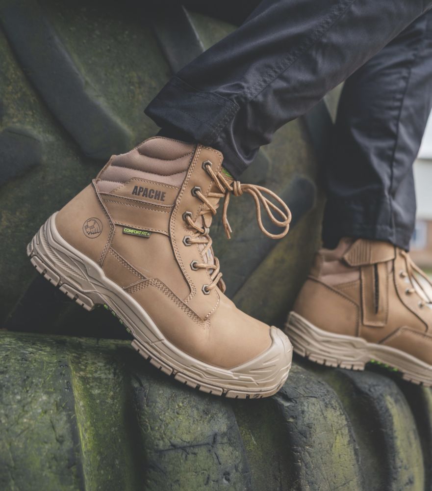 Apache Outback Size 6 Stone Water-Resistant Safety Boots - Screwfix