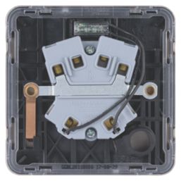 Schneider Electric Lisse Deco 20AX 1-Gang DP Control Switch Brushed Stainless Steel with LED with Black Inserts