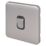 Schneider Electric Lisse Deco 20AX 1-Gang DP Control Switch Brushed Stainless Steel with LED with Black Inserts