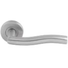 Smith & Locke Chesil Lever On Rose Door Handles Pair Brushed Stainless Steel