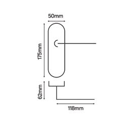 Smith & Locke Blyth Fire Rated WC Door Handles Pair Brushed Nickel