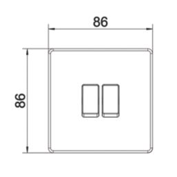 LAP  20A 16AX 2-Gang 2-Way Light Switch  Slate Grey