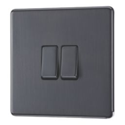 LAP  20A 16AX 2-Gang 2-Way Light Switch  Slate Grey