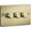 Knightsbridge  3-Gang 2-Way LED Intelligent Dimmer Switch  Brushed Brass