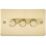 Knightsbridge  3-Gang 2-Way LED Intelligent Dimmer Switch  Brushed Brass