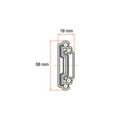 Essentials Steel Heavy Duty Self-Closing Ball Bearing Drawer Runners 450mm 2 Pack