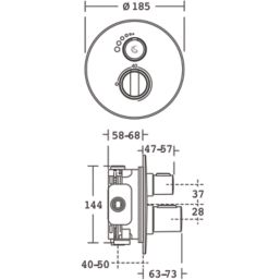 Ideal Standard Concept Easybox Slim Concealed Single Outlet Thermostatic Chrome Mixer Shower Valve