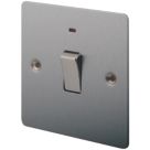 LAP  20A 1-Gang DP Control Switch Brushed Stainless Steel with Neon