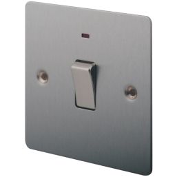 LAP  20A 1-Gang DP Control Switch Brushed Stainless Steel with Neon