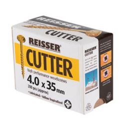 Reisser Cutter PZ Countersunk  High Performance Woodscrews 4mm x 35mm 200 Pack