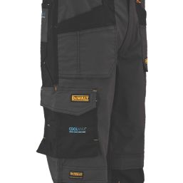 DEWALT Cambridge Coolmax Work Trousers Black/Grey 42" W 31" L
