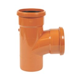 FloPlast Push-Fit 87.5° Double Socket Equal Junction 110mm