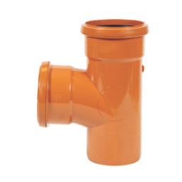 FloPlast Push-Fit 87.5° Double Socket Equal Junction 110mm