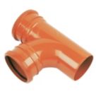 FloPlast Push-Fit 87.5° Double Socket Equal Junction 110mm