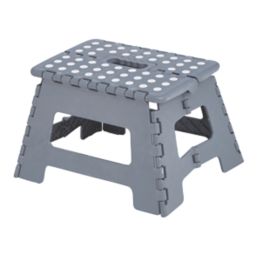 Essentials Plastic 1 Step 220mm Folding Step Stool With Platform