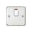 MK Contoura 20A 1-Gang DP Control Switch Brushed Stainless Steel with Neon with White Inserts
