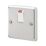 MK Contoura 20A 1-Gang DP Control Switch Brushed Stainless Steel with Neon with White Inserts
