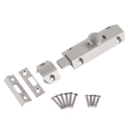 Smith & Locke Heavy Duty Surface Bolt Satin Chrome 102mm