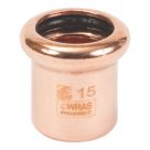 Flomasta  Copper Press-Fit M-Profile Stop Ends 15mm 2 Pack