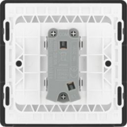 British General Evolve 10A 1-Gang 1-Way Press Switch Satin Brass with Black Inserts