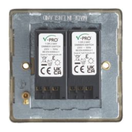 Contactum Lyric 2-Gang 2-Way  Dimmer Switch  Brushed Brass