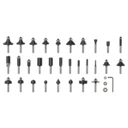 Bosch 1/4" Shank Router Bit Set  30 Pieces