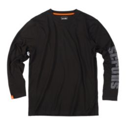 Scruffs Winslow Long Sleeve T-Shirt Black Large 42-44" Chest