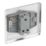 LAP  20A 16AX 1-Gang 2-Way Light Switch  Brushed Stainless Steel with Black Inserts