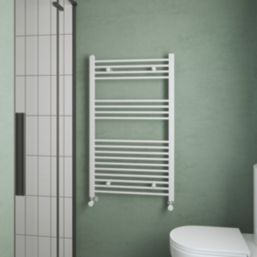 Flomasta 1000mm x 600mm 1760BTU White Flat  Towel Radiator