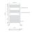 Flomasta 1000mm x 600mm 1760BTU White Flat  Towel Radiator