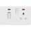 Knightsbridge  45A 2-Gang DP Cooker Switch & 13A DP Switched Socket Matt White with LED with White Inserts