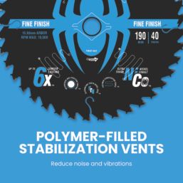 Spyder Tarantula Wood Fine Circular Saw Blade 190mm x 30mm 40T