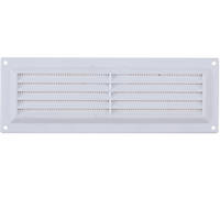 Map Vent Fixed Louvre Vent with Flyscreen White 229 x 76mm