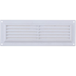 Map Vent Fixed Louvre Vent with Flyscreen White 229mm x 76mm