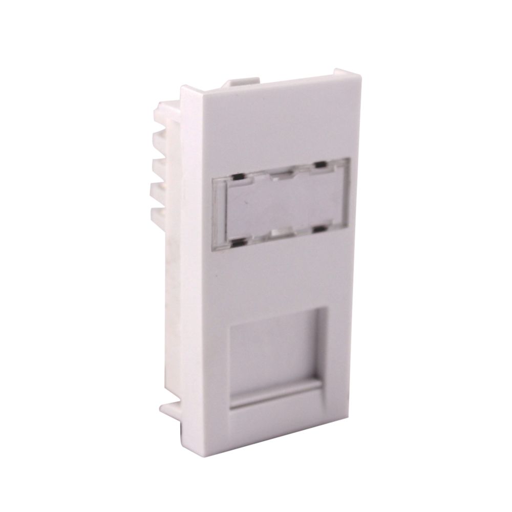 Prise double RJ45, grade 3 (multimédia) cat. 6 STP, à vis