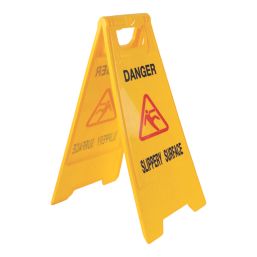Essentials Danger Slippery Surface A-Frame Safety Sign 600mm x 290mm
