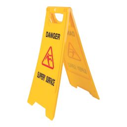 Essentials Danger Slippery Surface A-Frame Safety Sign 600mm x 290mm