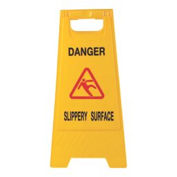 Essentials Danger Slippery Surface A-Frame Safety Sign 600mm x 290mm