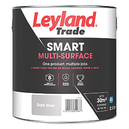 Leyland Trade Smart Eggshell Dark Grey Emulsion Multi-Surface Paint 2.5Ltr