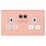 Arlec  13A 2-Gang SP Switched Socket Rose Gold  with White Inserts
