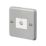 MK Contoura 1-Gang Coaxial TV / FM Socket Grey with White Inserts