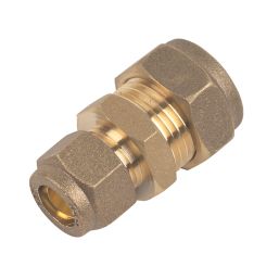 Flomasta  Brass Compression Reducing Coupler 15mm x 10mm